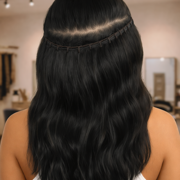 2 Rows Hand-tied Extension Slide Up
