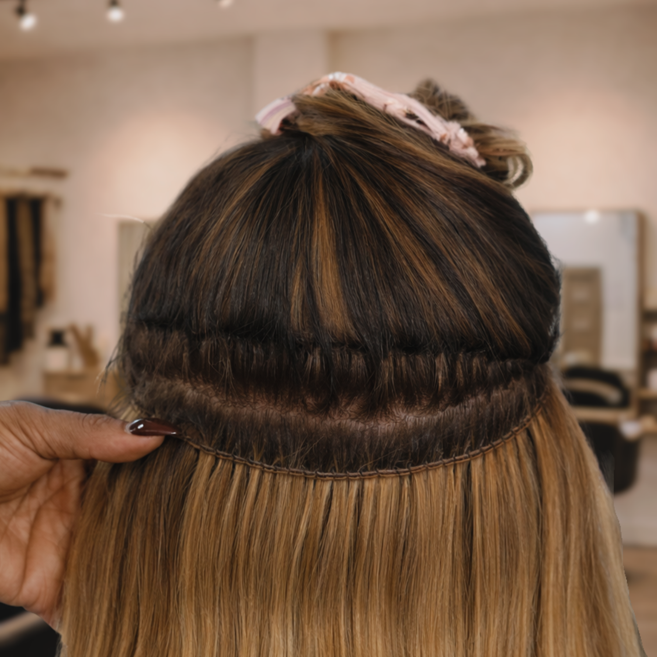 3 Rows Hand-tied Extension Slide Up