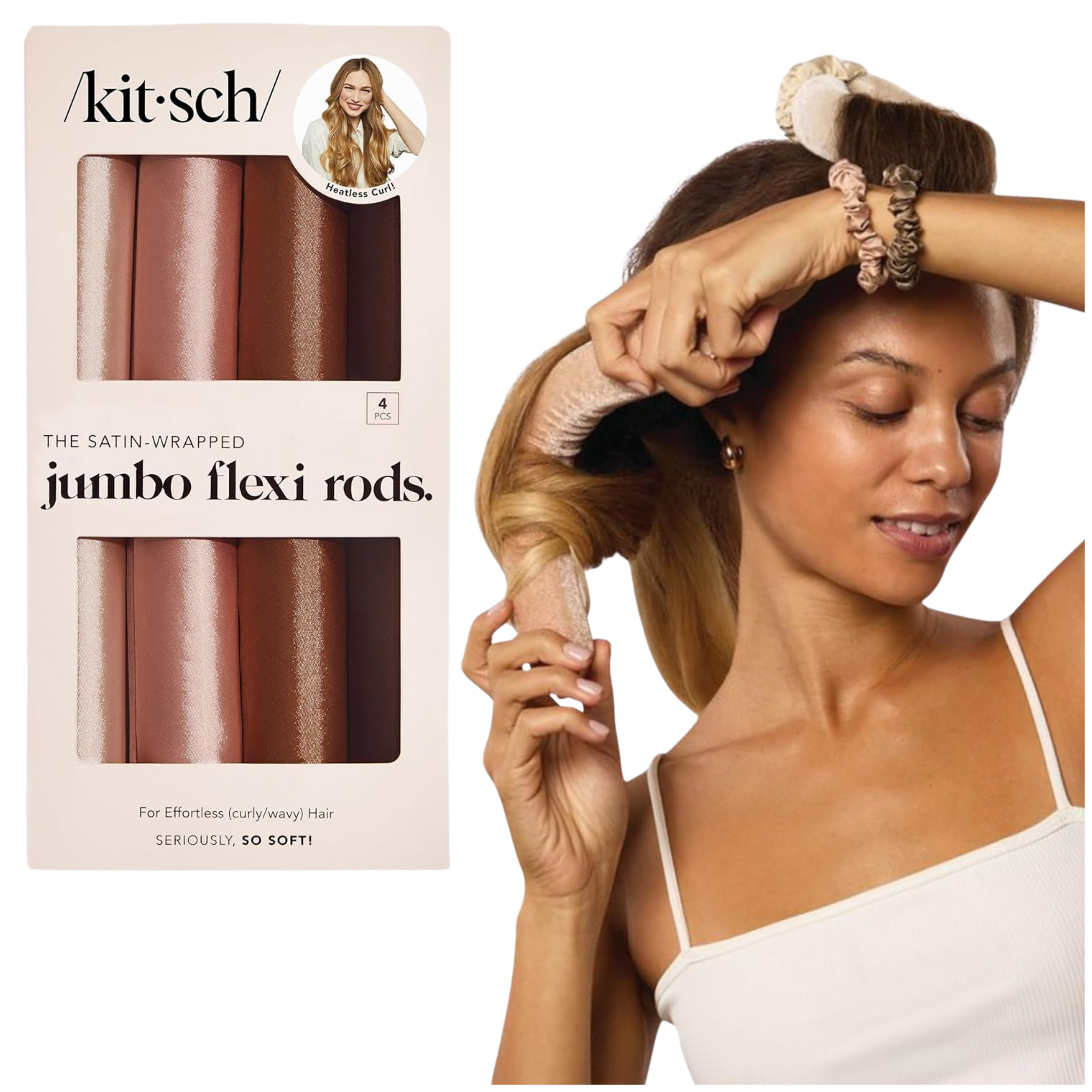 Kitsch Rosewood Jumbo Satin Flexi Rods