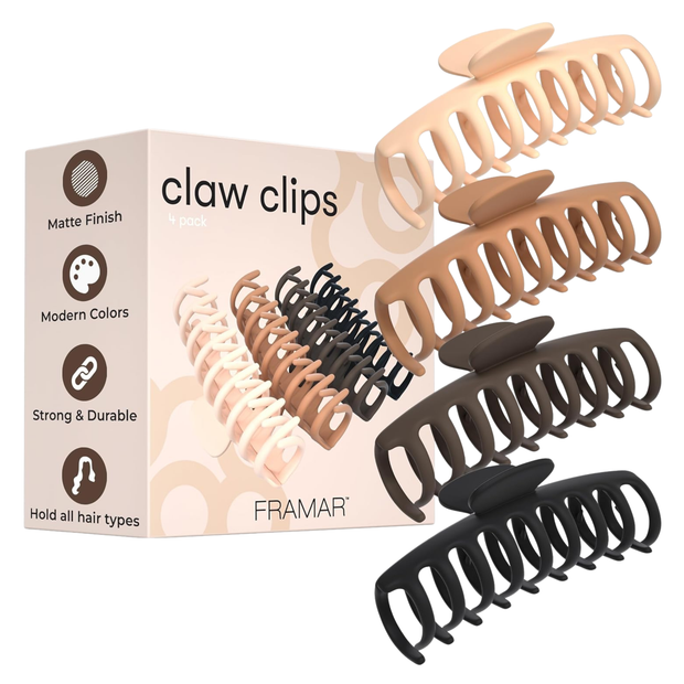 FRAMAR Extra Large Claw Clips For Thick Hair